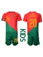 Portugalsko Joao Cancelo #20 Domácí dres pro děti MS 2022 Krátký Rukáv (+ trenýrky)
